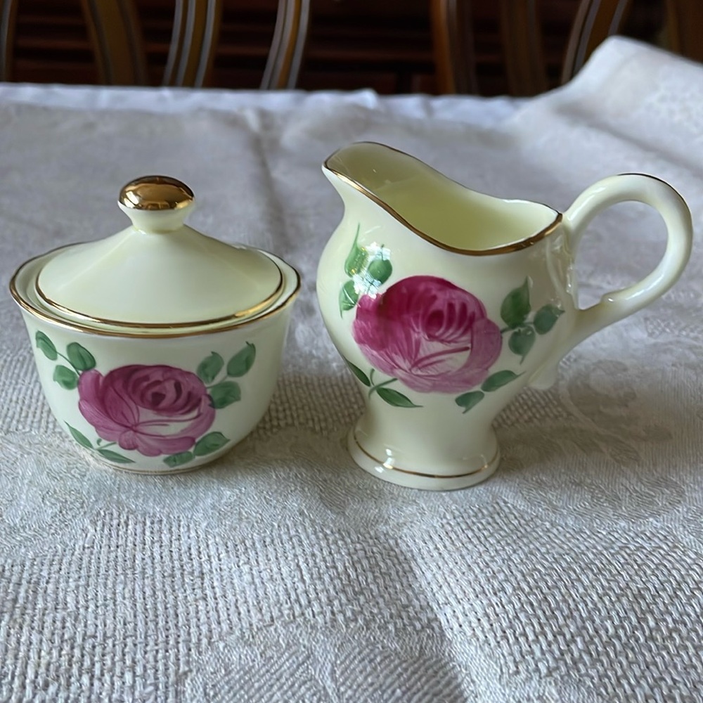 Royal Stuart Spencer Stevenson Bone China Creamer Pitcher & sugar bowl England
